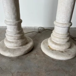 80's Postmodern Handmade Composite Floor Lamps - A Pair 16 80's Postmodern Handmade Composite Floor Lamps - A Pair -chairish shop 80s postmodern handmade composite floor lamps a pair 0755 scaled