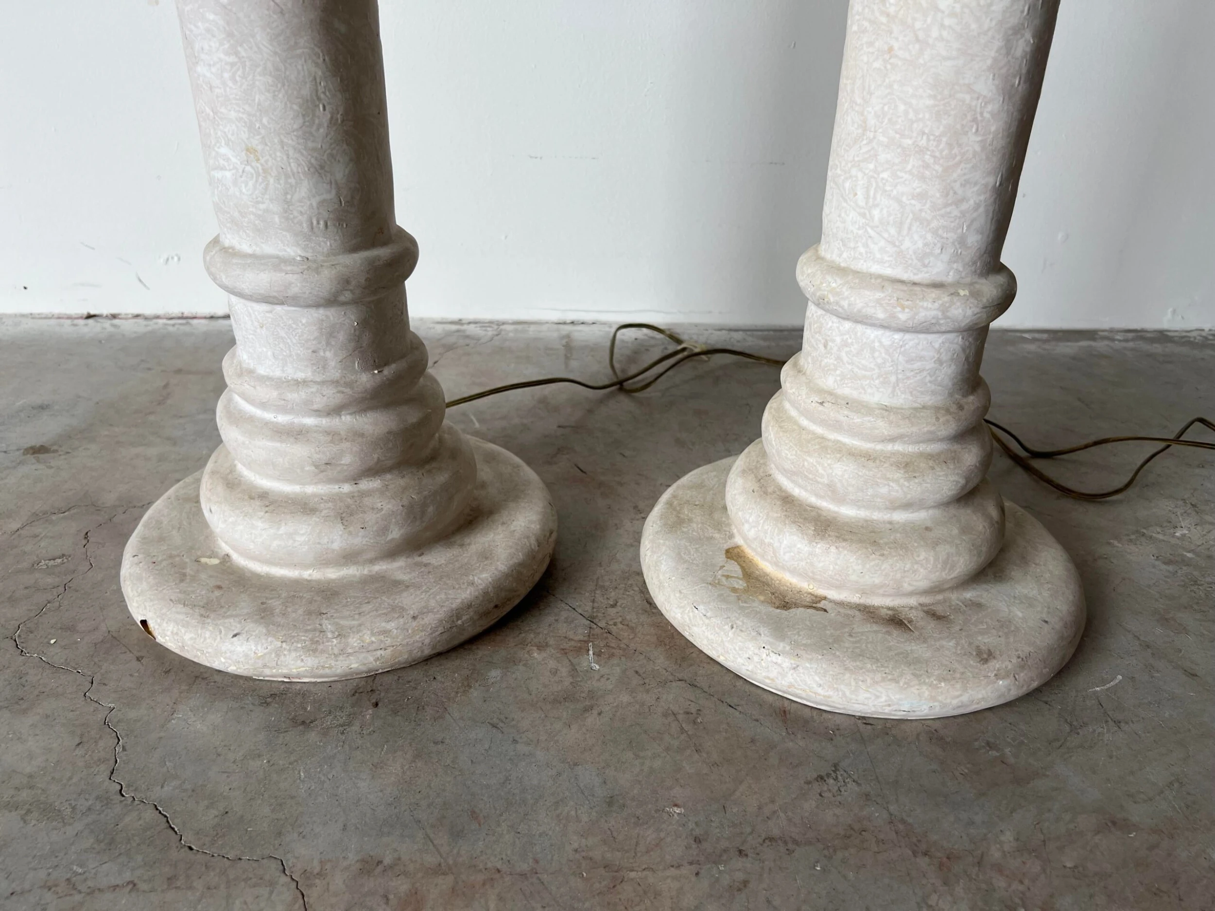 80's Postmodern Handmade Composite Floor Lamps - A Pair 7 80's Postmodern Handmade Composite Floor Lamps - A Pair - Image 7