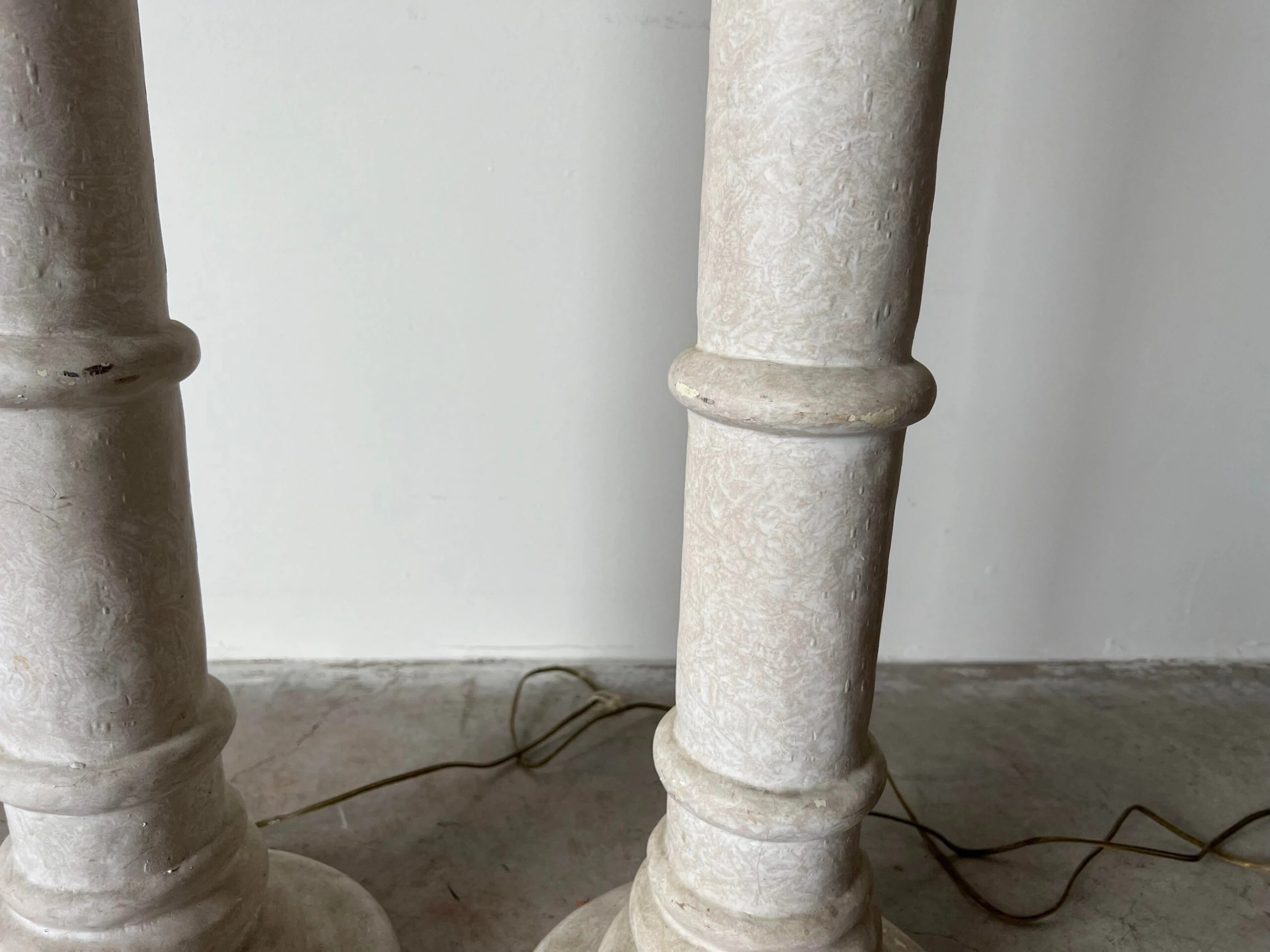 80's Postmodern Handmade Composite Floor Lamps - A Pair 5 80's Postmodern Handmade Composite Floor Lamps - A Pair - Image 5