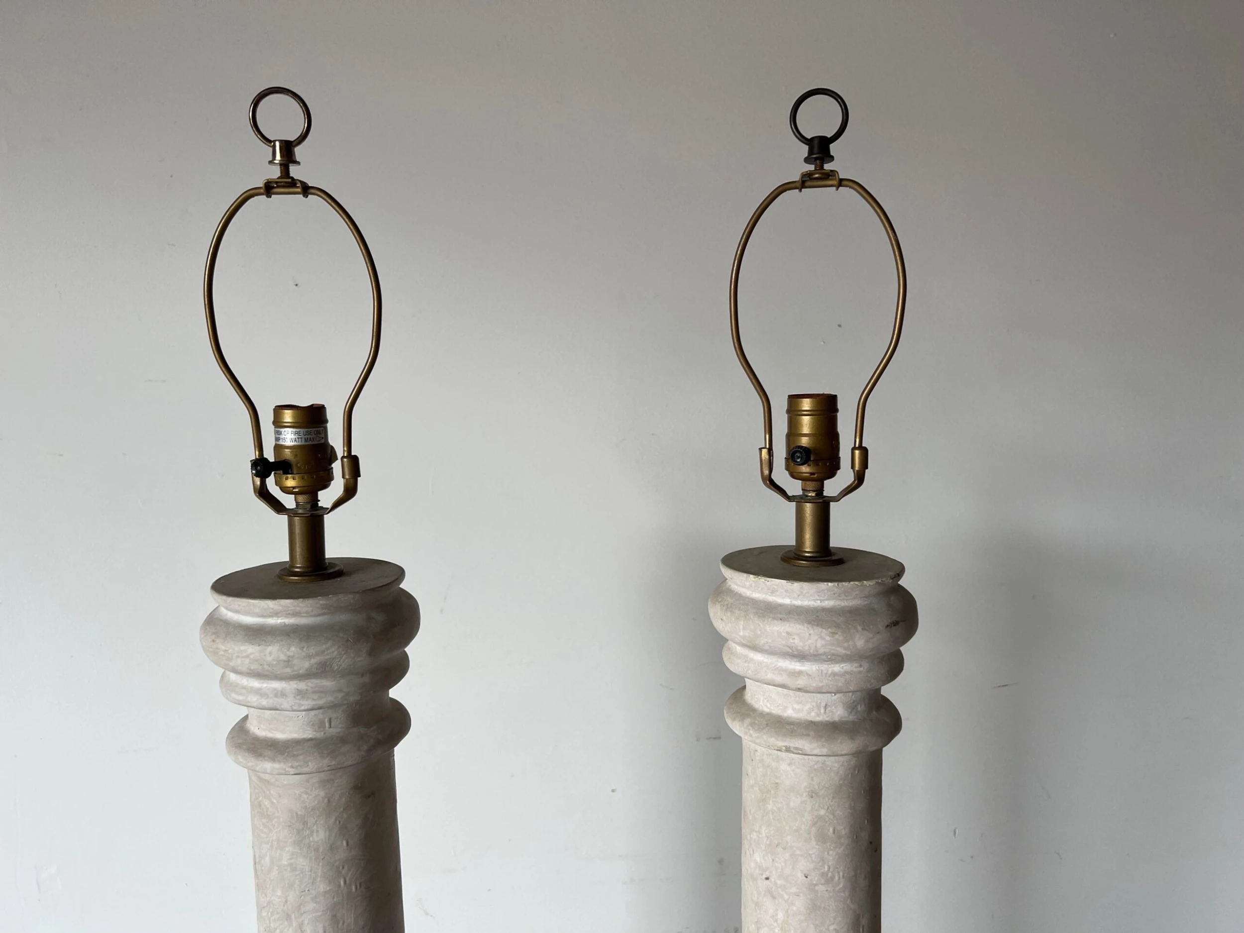 80's Postmodern Handmade Composite Floor Lamps - A Pair 4 80's Postmodern Handmade Composite Floor Lamps - A Pair - Image 4