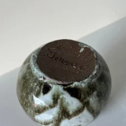 80's Vintage E. Jensen Studio Pottery Vase -chairish shop 80s vintage e jensen studio pottery vase 0081 scaled