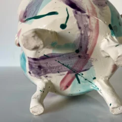 80's Vintage Pig - Shape Artistic Pottery Bowl , Signed 19 80's Vintage Pig - Shape Artistic Pottery Bowl , Signed -chairish shop 80s vintage pig shape artistic pottery bowl signed 1752 scaled