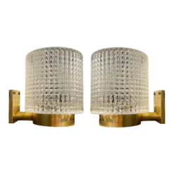 A Pair Of French 1930’s Crystal Sconces
