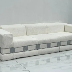 Adrian Pearsall Chrome And Boucle Sofa, 1970's -chairish shop adrian pearsall chrome and boucle sofa 1970s 0187