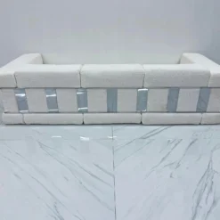 Adrian Pearsall Chrome And Boucle Sofa, 1970's -chairish shop adrian pearsall chrome and boucle sofa 1970s 4775