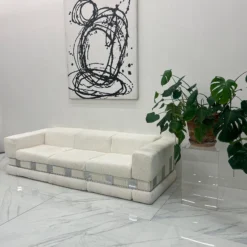 Adrian Pearsall Chrome And Boucle Sofa, 1970's -chairish shop adrian pearsall chrome and boucle sofa 1970s 6394