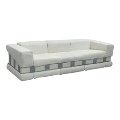 Adrian Pearsall Chrome And Boucle Sofa, 1970's