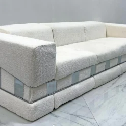 Adrian Pearsall Chrome And Boucle Sofa, 1970's -chairish shop adrian pearsall chrome and boucle sofa 1970s 8880