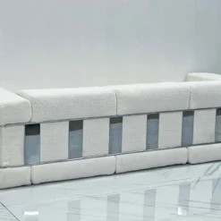 Adrian Pearsall Chrome And Boucle Sofa, 1970's -chairish shop adrian pearsall chrome and boucle sofa 1970s 9196