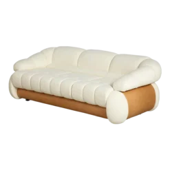 Adriano Piazzessi Italian 1970's Channel Tufted Sofa