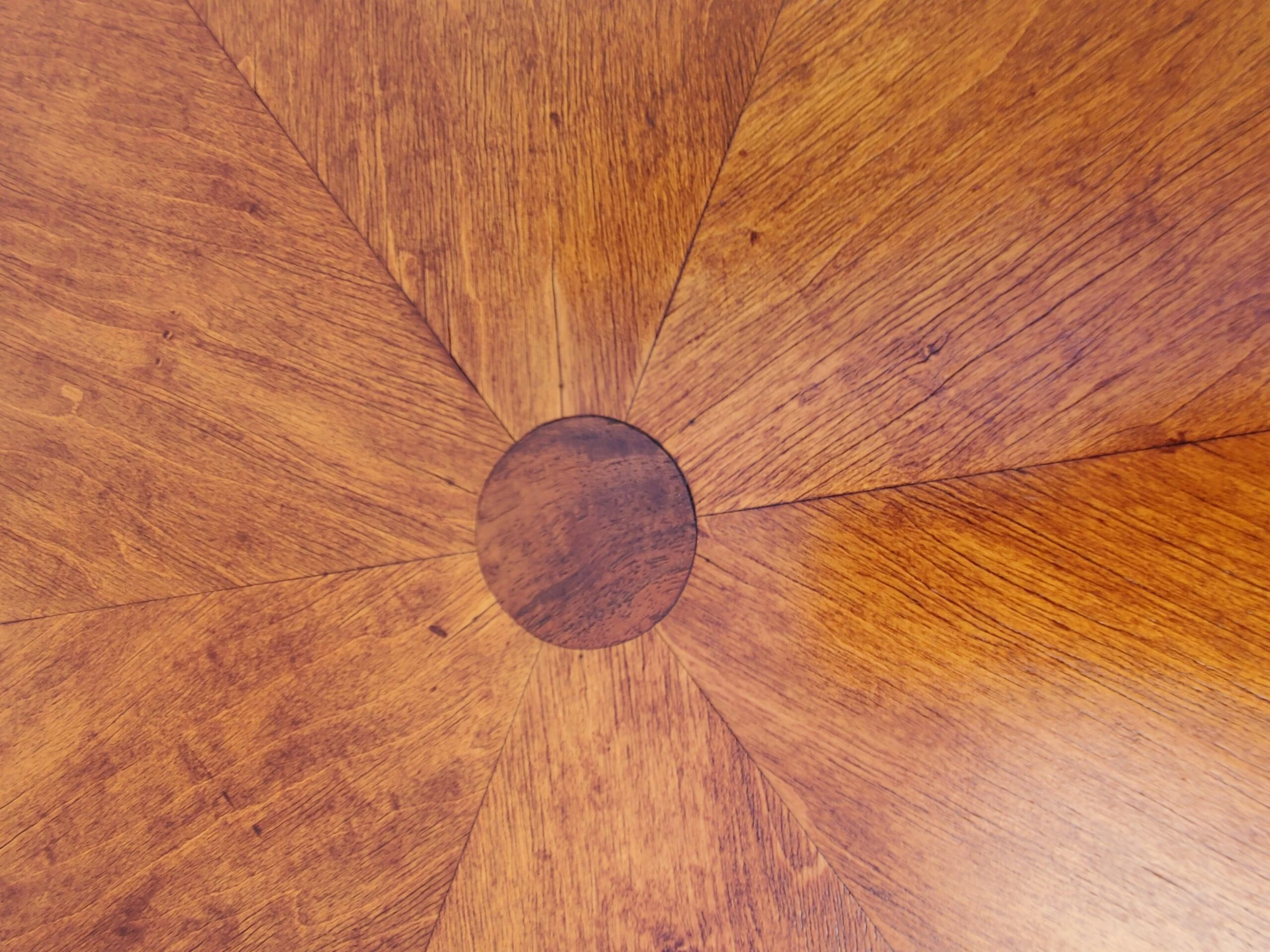 Angel / Cherub Carved Burl Walnut Hexagon Side Lamp Accent Table 1920's 9 Angel / Cherub Carved Burl Walnut Hexagon Side Lamp Accent Table 1920's - Image 9