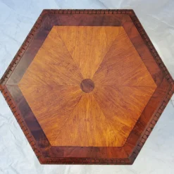 Angel / Cherub Carved Burl Walnut Hexagon Side Lamp Accent Table 1920's 14 Angel / Cherub Carved Burl Walnut Hexagon Side Lamp Accent Table 1920's -chairish shop angel cherub carved burl walnut hexagon side lamp accent table 1920s 4168 scaled