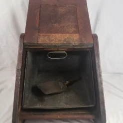 Antique 1800's English Victorian Coal Hod With Scoop -chairish shop antique 1800s english victorian coal hod with scoop 5827 scaled