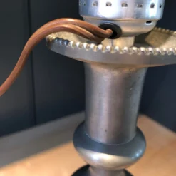 Antique Colonial Baluster Style Pewter Push Up Candlestick Lamp Base Mid 1800's -chairish shop antique colonial baluster style pewter push up candlestick lamp base mid 1800s 2253 scaled