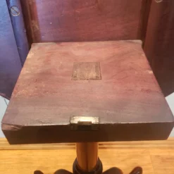 Antique English Cherry Provincial Tilt Top Table, Circa 1900's -chairish shop antique english cherry provincial tilt top table circa 1900s 9338 scaled