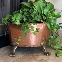 Antique English Copper And Brass Coal Bin Hand Crafted 1800's -chairish shop antique english copper and brass coal bin hand crafted 1800s 3148