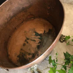 Antique English Copper And Brass Coal Bin Hand Crafted 1800's -chairish shop antique english copper and brass coal bin hand crafted 1800s 5849 scaled