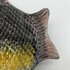 Antique English Majolica Fish Shaped Plate, Circa 1870’s -chairish shop antique english majolica fish shaped plate circa 1870s 7096 scaled