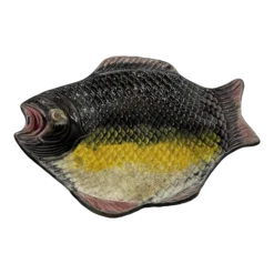 Antique English Majolica Fish Shaped Plate, Circa 1870’s
