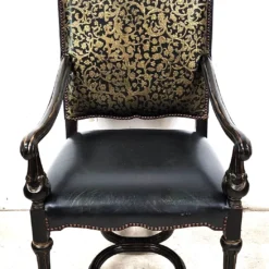 Antique Leather Armchair 1800's -chairish shop antique leather armchair 1800s 1443