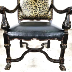 Antique Leather Armchair 1800's -chairish shop antique leather armchair 1800s 8682