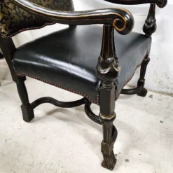 Antique Leather Armchair 1800's -chairish shop antique leather armchair 1800s 9497