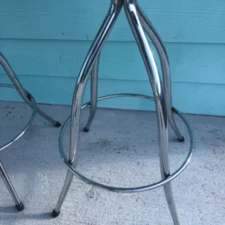 Arrben 1980’s Chrome And Leather Bar Stools Italy - Set Of 2 -chairish shop arrben 1980s chrome and leather bar stools italy set of 2 1701 scaled