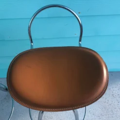 Arrben 1980’s Chrome And Leather Bar Stools Italy - Set Of 2 -chairish shop arrben 1980s chrome and leather bar stools italy set of 2 6294 scaled