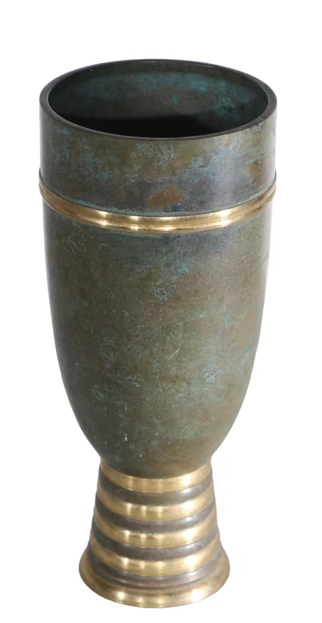 Bronze Art Deco Vase Att. To Carl Sorensen C. 1920-1930's 2 Bronze Art Deco Vase Att. To Carl Sorensen C. 1920-1930's - Image 2