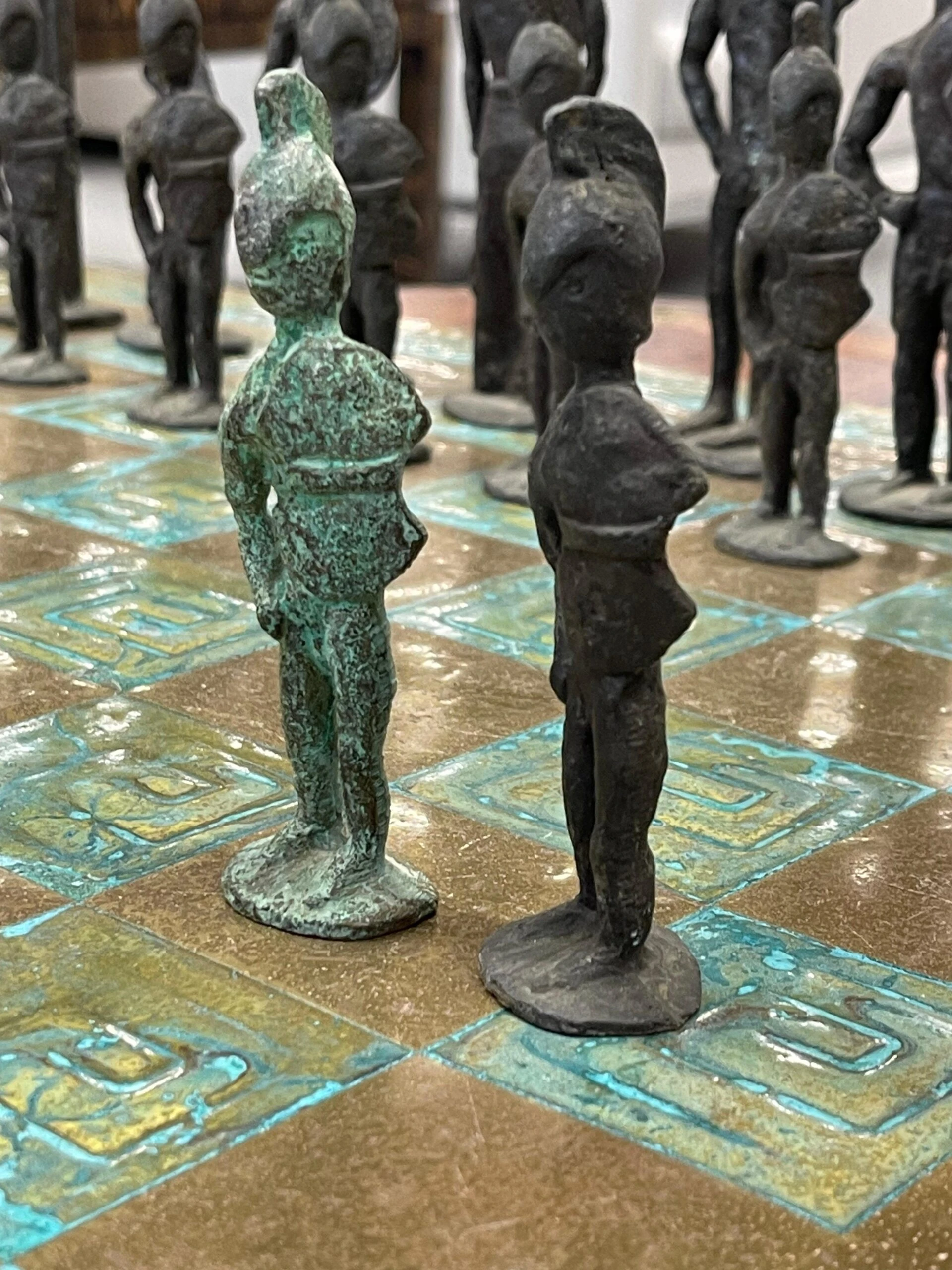 Brutalist 1960's Bronze Chess Set 6 Brutalist 1960's Bronze Chess Set - Image 6