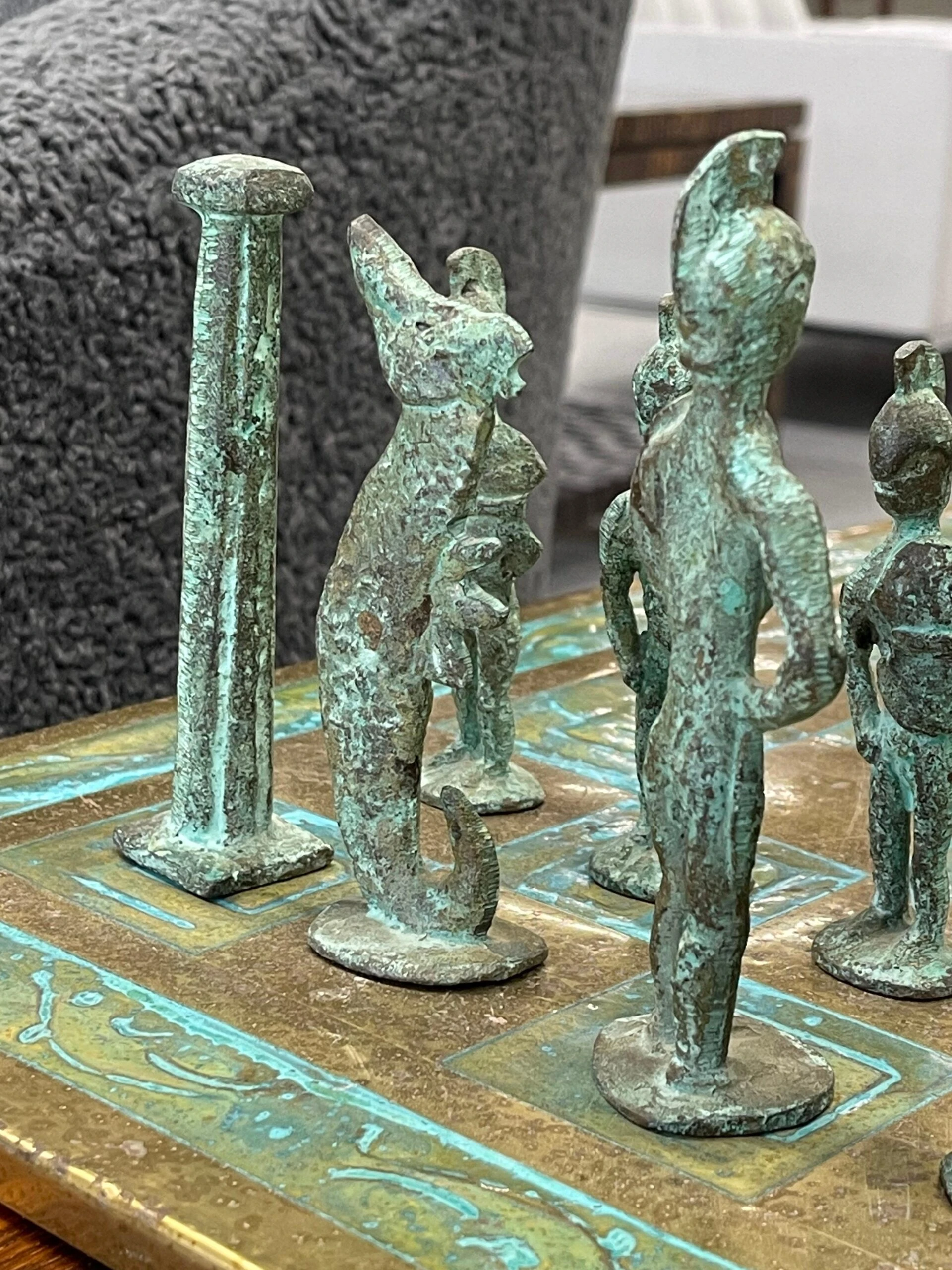 Brutalist 1960's Bronze Chess Set 5 Brutalist 1960's Bronze Chess Set - Image 5
