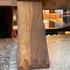 Brutalist Angular Oak Cocktail Table, France, 1950's -chairish shop brutalist angular oak cocktail table france 1950s 3366