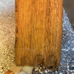 Brutalist Angular Oak Cocktail Table, France, 1950's -chairish shop brutalist angular oak cocktail table france 1950s 5327