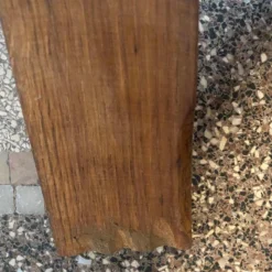 Brutalist Angular Oak Cocktail Table, France, 1950's -chairish shop brutalist angular oak cocktail table france 1950s 9731