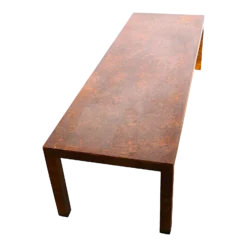 Brutalist Formica Faux Tortouse Shell Parsons Style Coffee Table C 1970's