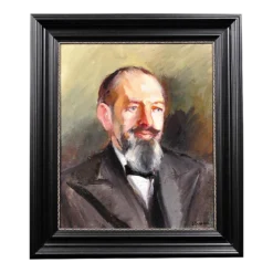 Bust Portrait Of A Gentleman - George V Period Between The Wars Oil Painting Circa 1920 – 1940. Signed S Sassoon. Oil On Canvas. Framed.