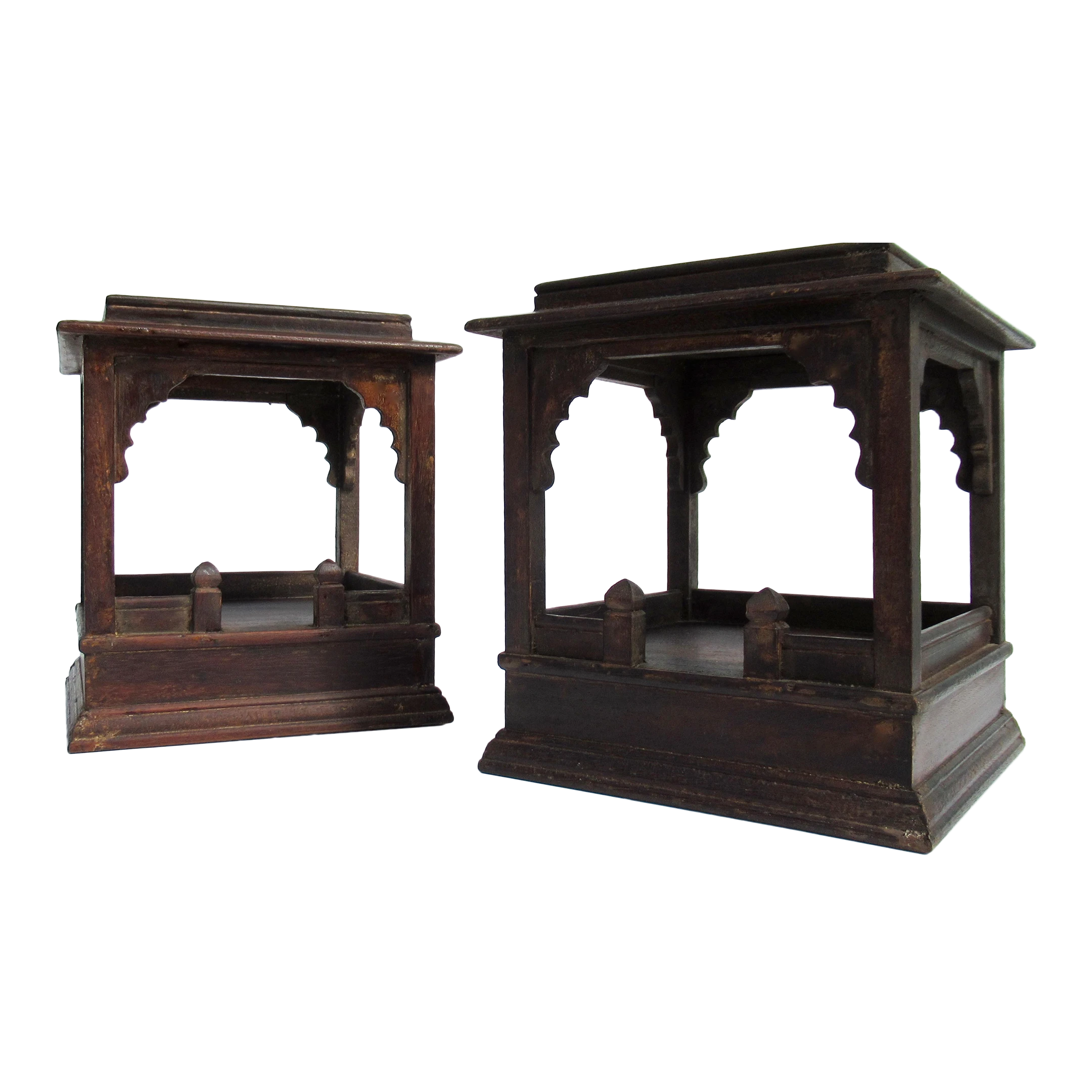 C.1930's-50's Asian Chinoiserie-Style, Moorish Influenced, Open Vented Decorative Display Boxes - A Pair 1 C.1930's-50's Asian Chinoiserie-Style, Moorish Influenced, Open Vented Decorative Display Boxes - A Pair