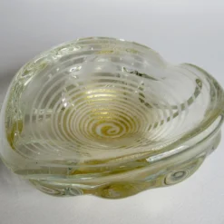 C.1960's Italian Hand-Blown Archimede Seguso Large Ovoid-Shaped Murano Bowl -Clear With White "Infinity Swirl" & Gold Leaf 12 C.1960's Italian Hand-Blown Archimede Seguso Large Ovoid-Shaped Murano Bowl -Clear With White "Infinity Swirl" & Gold Leaf -chairish shop c1960s italian hand blown archimede seguso large ovoid shaped murano bowl clear with white infinity swirl and gold leaf 2063 scaled