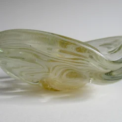 C.1960's Italian Hand-Blown Archimede Seguso Large Ovoid-Shaped Murano Bowl -Clear With White "Infinity Swirl" & Gold Leaf 13 C.1960's Italian Hand-Blown Archimede Seguso Large Ovoid-Shaped Murano Bowl -Clear With White "Infinity Swirl" & Gold Leaf -chairish shop c1960s italian hand blown archimede seguso large ovoid shaped murano bowl clear with white infinity swirl and gold leaf 3897 scaled