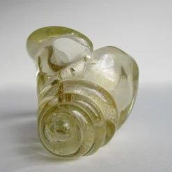 C.1960's Italian Hand-Blown Murano Conch Shell Salt Cellar Clear With Gold Dust Inclusions By Archimede Seguso 13 C.1960's Italian Hand-Blown Murano Conch Shell Salt Cellar Clear With Gold Dust Inclusions By Archimede Seguso -chairish shop c1960s italian hand blown murano conch shell salt cellar clear with gold dust inclusions by archimede seguso 0150 scaled