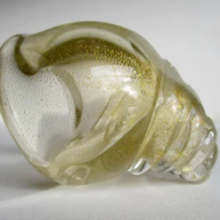 C.1960's Italian Hand-Blown Murano Conch Shell Salt Cellar Clear With Gold Dust Inclusions By Archimede Seguso 16 C.1960's Italian Hand-Blown Murano Conch Shell Salt Cellar Clear With Gold Dust Inclusions By Archimede Seguso -chairish shop c1960s italian hand blown murano conch shell salt cellar clear with gold dust inclusions by archimede seguso 3453 scaled