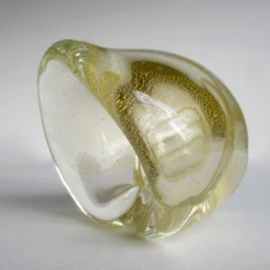 C.1960's Italian Hand-Blown Murano Conch Shell Salt Cellar Clear With Gold Dust Inclusions By Archimede Seguso 17 C.1960's Italian Hand-Blown Murano Conch Shell Salt Cellar Clear With Gold Dust Inclusions By Archimede Seguso -chairish shop c1960s italian hand blown murano conch shell salt cellar clear with gold dust inclusions by archimede seguso 9968 scaled