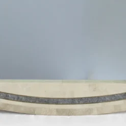 C.1980's Attr. To Roche-Bobois Tessellated Marble Stone & Inlaid Brass Banded Trim Detailed Wall Mirror -chairish shop c1980s attr to roche bobois tessellated marble stone and inlaid brass banded trim detailed wall mirror 8557 scaled