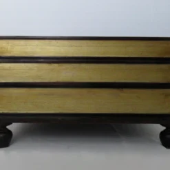 C.1980's Maitland-Smith "Tromp L'oeil" Stacked-Book Leather-Wrapped & Gilt Gold Leaf Coffee Table -chairish shop c1980s maitland smith tromp loeil stacked book leather wrapped and gilt gold leaf coffee table 2763 scaled