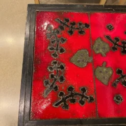 Ceramic And Steel Cocktail Table, Style Of Adnet & Carbonelle, France, 1950's -chairish shop ceramic and steel cocktail table style of adnet and carbonelle france 1950s 1579