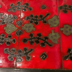 Ceramic And Steel Cocktail Table, Style Of Adnet & Carbonelle, France, 1950's -chairish shop ceramic and steel cocktail table style of adnet and carbonelle france 1950s 2794