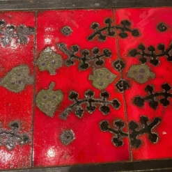 Ceramic And Steel Cocktail Table, Style Of Adnet & Carbonelle, France, 1950's -chairish shop ceramic and steel cocktail table style of adnet and carbonelle france 1950s 8807