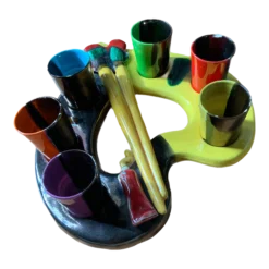 Ceramic Color Pallet Created By Vallaurais Pottery Company Circa 1990’s