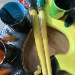 Ceramic Color Pallet Created By Vallaurais Pottery Company Circa 1990’s -chairish shop ceramic color pallet created by vallaurais pottery company circa 1990s 2605 scaled