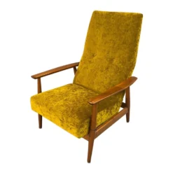 Curated Mid Century Teak Lounge Recliner / Rocker Chair With New Green Velvet Fabric 1960’s Danish -chairish shop curated mid century teak lounge recliner rocker chair with new green velvet fabric 1960s danish 3707